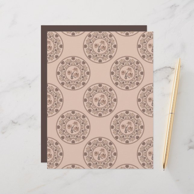Papier Mocha Rococo Revival Polka Dot Mandala Scrapbook (Devant/Arrière en situation)