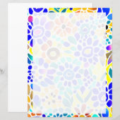 Papier Mod floral coloré (Devant / Derrière)