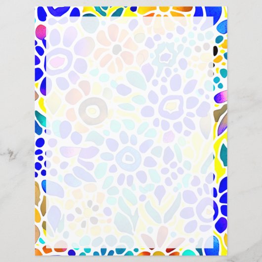 Papier Mod floral coloré (Devant)