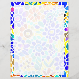 Papier Mod floral coloré