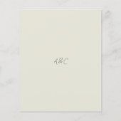 Papier Modern Beige Elegant Script Wedding Invitation (Dos)
