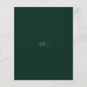 Papier Modern Green Elegant Script Wedding Invitation (Dos)