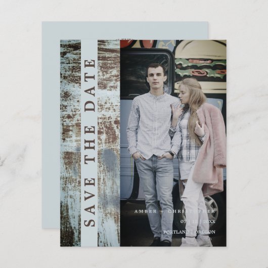 Papier Modern Grunge Background Romantic Engaged Couple (Devant / Derrière)