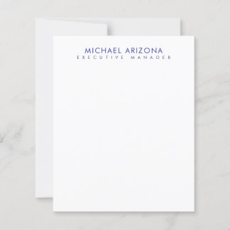 Papier Modern Minimalist Simple Plain Name Paper Sheet