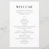 Papier Modern Minimalist Wedding | Black & White Program (Devant)