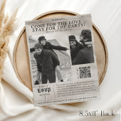 Papier Modern Newspaper Paper Photo Wedding Invitation