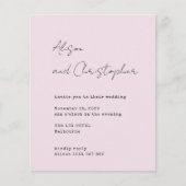 Papier Modern Pink Elegant Script Wedding Invitation (Devant)
