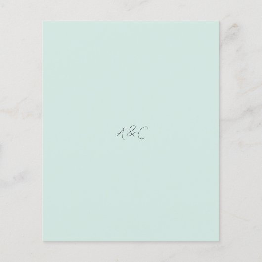 Papier Modern Sage Elegant Script Wedding Invitation (Dos)