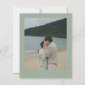Papier Modern Sage Green Simple Wedding Save the Date (Dos)