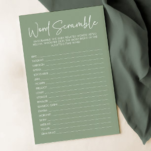 Papier Modern Sage Oh Baby Simple Word Scramble Jeu