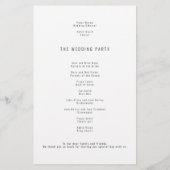 PAPIER | Modern script foto Wedding Program Flyer (Achterkant)