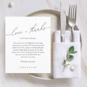 Papier Modern Script Love + Merci Mariage Place Card