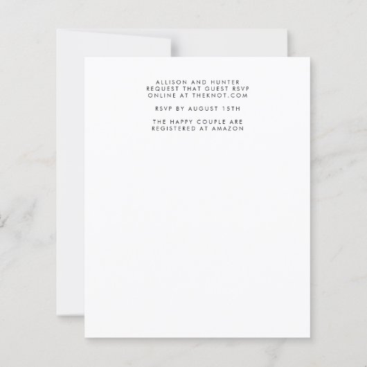 Papier Modern Script Save the Date (Dos)