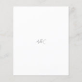 Papier Modern White Elegant Script Wedding Invitation (Dos)