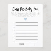 Papier Moderne Bleu Coeur Devinez Le Jeu De Douche Alimen (Devant)