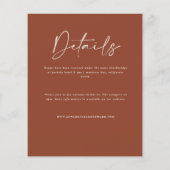 Papier Moderne boho grange pampas herbe détails mariage (Dos)