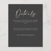 Papier Moderne boho grange pampas herbe détails mariage t (Dos)