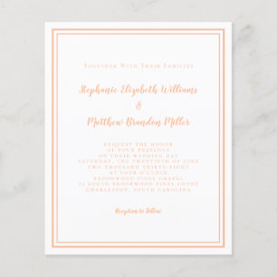 Papier Moderne Budget Simple Pêche Faire-part de mariage 