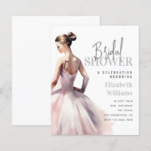 Papier Moderne Chic Ballet Fête des mariées Budget Invita (Devant / Derrière)