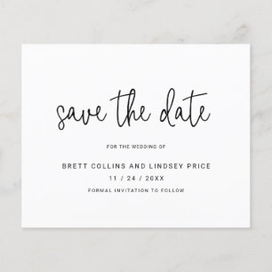 Papier Moderne Élégant Simple Budget Mariage Sauvegarder