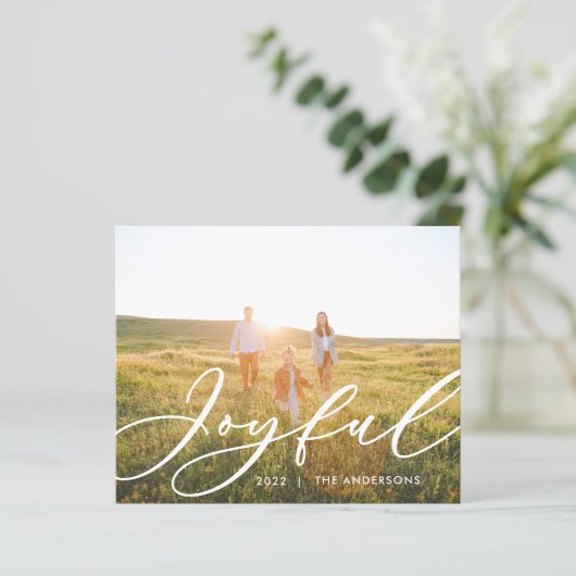 Papier Moderne feuillage minimal 1 script photo élégant (Debout devant)