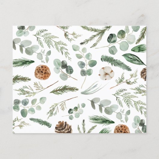 Papier Moderne feuillage minimal 1 script photo élégant (Dos)