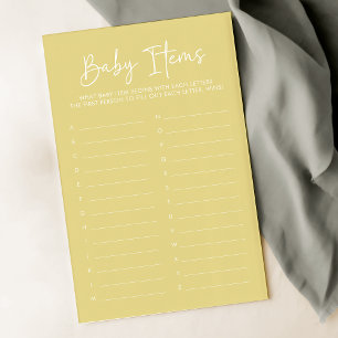 Papier Moderne Jaune Oh Baby Simple Baby Objets Jeu