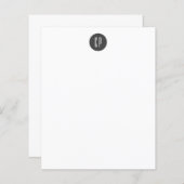 Papier Moderne Monogramme Professionnel Plat Initiales si (Devant / Derrière)