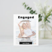 Papier Moderne Photo Overlay ENGAGEMENT Partie Faire-part (Debout devant)