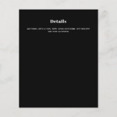 Papier Moderne Photo Overlay ENGAGEMENT Partie Faire-part (Dos)