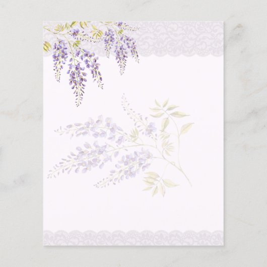 Papier Moderne Purple Wisteria PHOTO Mariage Enregistrer  (Dos)