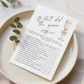 Papier Moderne Qu'est-ce que le marié a dit jeu de douche