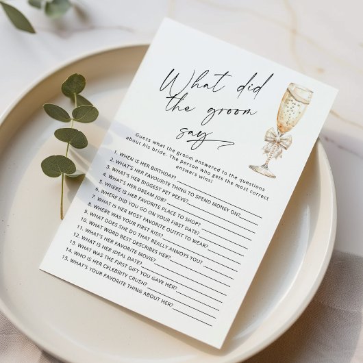 Papier Moderne Qu'est-ce que le marié a dit jeu de douche