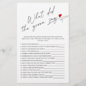 Papier Moderne Qu'est-ce que le marié a dit jeu de douche (Devant)