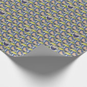 Papier, moderne schildervogel cadeaupapier (Hoek)