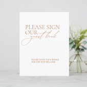 Papier Moderne S'Il Vous Plaît Signer Notre Livre D'Invit (Debout devant)