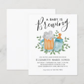 Papier Moderne Un bébé brasse de la bière Baby shower bou (Devant / Derrière)