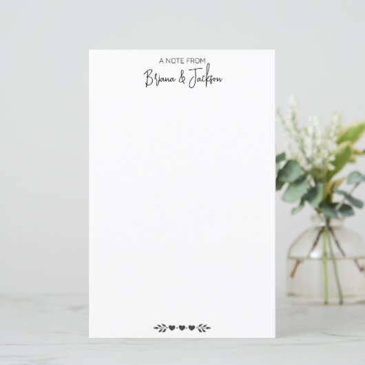 Papier Moderne Une Note De Calligraphie (Debout devant)