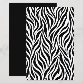 Papier Moderne Zèbre Abstrait en Noir et Blanc 
