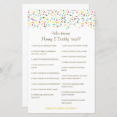 Papier Modifiable Qui connaît le mieux Maman et Papa (Devant / Derrière)