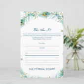 Papier Modifiable Qui suis-je, Fête des mariées de voie d (Debout devant)