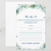 Papier Modifiable Qui suis-je, Fête des mariées de voie d (Devant / Derrière)