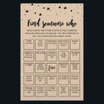Papier Modifier Trouver Quelqu'Un Qui Joue Bingo jeu<br><div class="desc">Achetez cette carte modifiable et profitez d'une qualité supérieure Trouvez le jeu d'invités pour votre événement! Il s'agit d'un modèle de carte,  Vous pouvez personnaliser la carte,  modifier le texte comme vous le souhaitez! Conception papier Kraft.</div>
