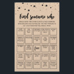 Papier Modifier Trouver Quelqu'Un Qui Joue Bingo jeu<br><div class="desc">Achetez cette carte modifiable et profitez d'une qualité supérieure Trouvez le jeu d'invités pour votre événement! Il s'agit d'un modèle de carte,  Vous pouvez personnaliser la carte,  modifier le texte comme vous le souhaitez! Conception papier Kraft.</div>