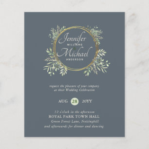 Papier MOINS CHER Faire-part de mariage Verdure Wreath BU