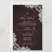 Papier Moins cher Lace effet Classic Initiales Mariage (Dos)