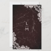 Papier Moins cher Lace effet Classic Initiales Mariage (Devant)