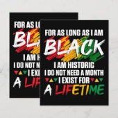 Papier Mois de l'histoire des Noirs Pour aussi longtemps  (Devant / Derrière)