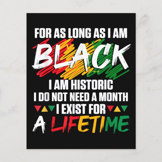 Papier Mois de l'histoire des Noirs Pour aussi longtemps  (Devant)