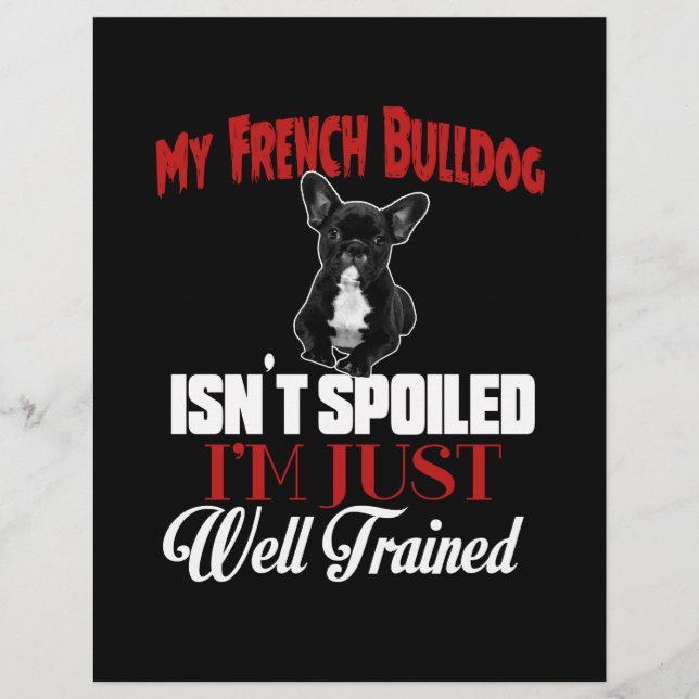 Papier Mon Bouledogue Français n'est pas gâté (Devant)
